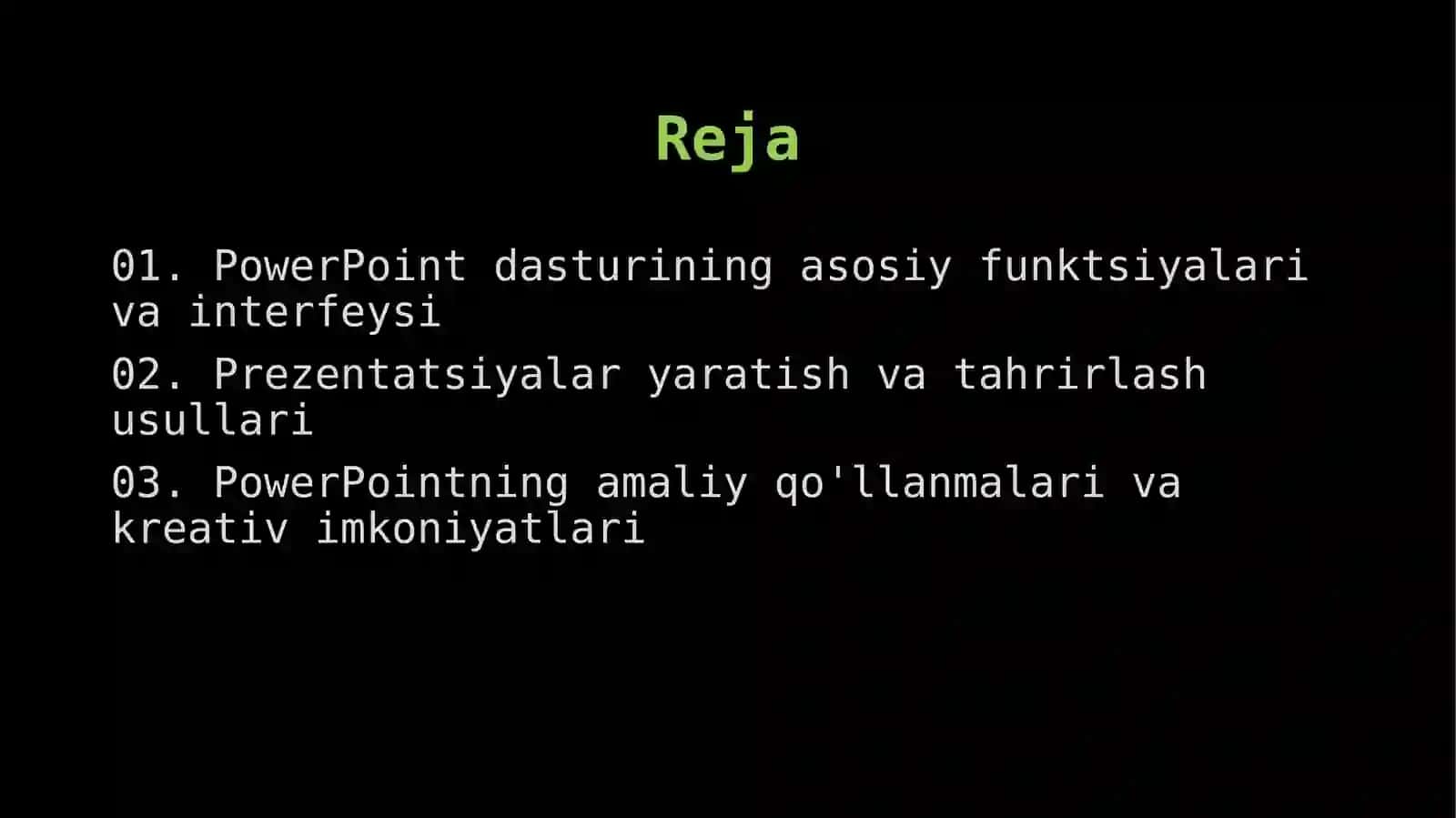 PowerPoint dasturi va uning imkoniyatlari 2