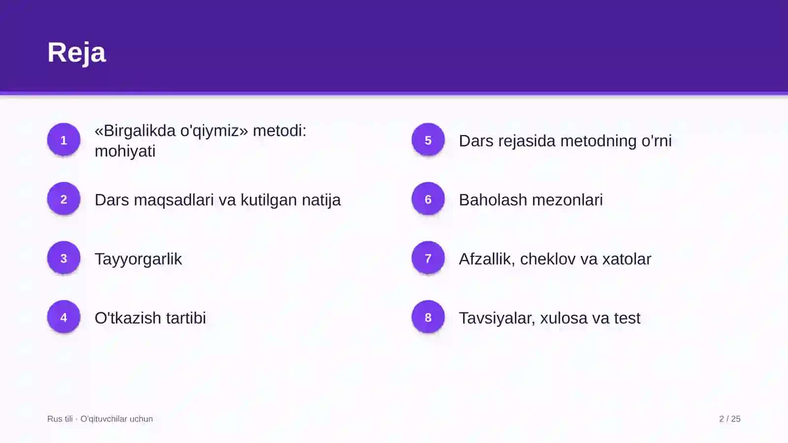 rus tili darslarida birgalikda o'qiymiz metodidan foydalanish 2438 2