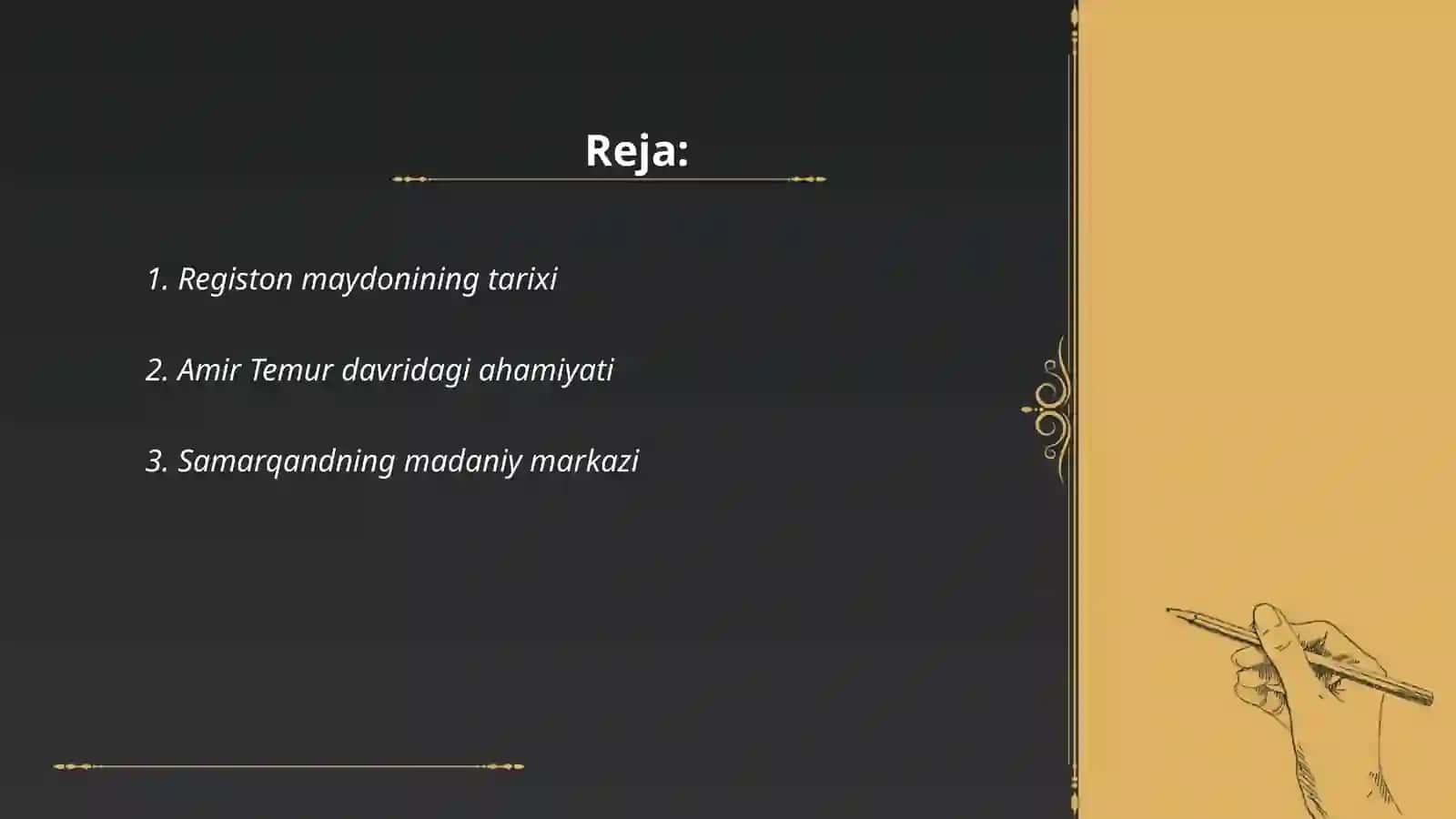 Registon maydonining tuzilishi 2