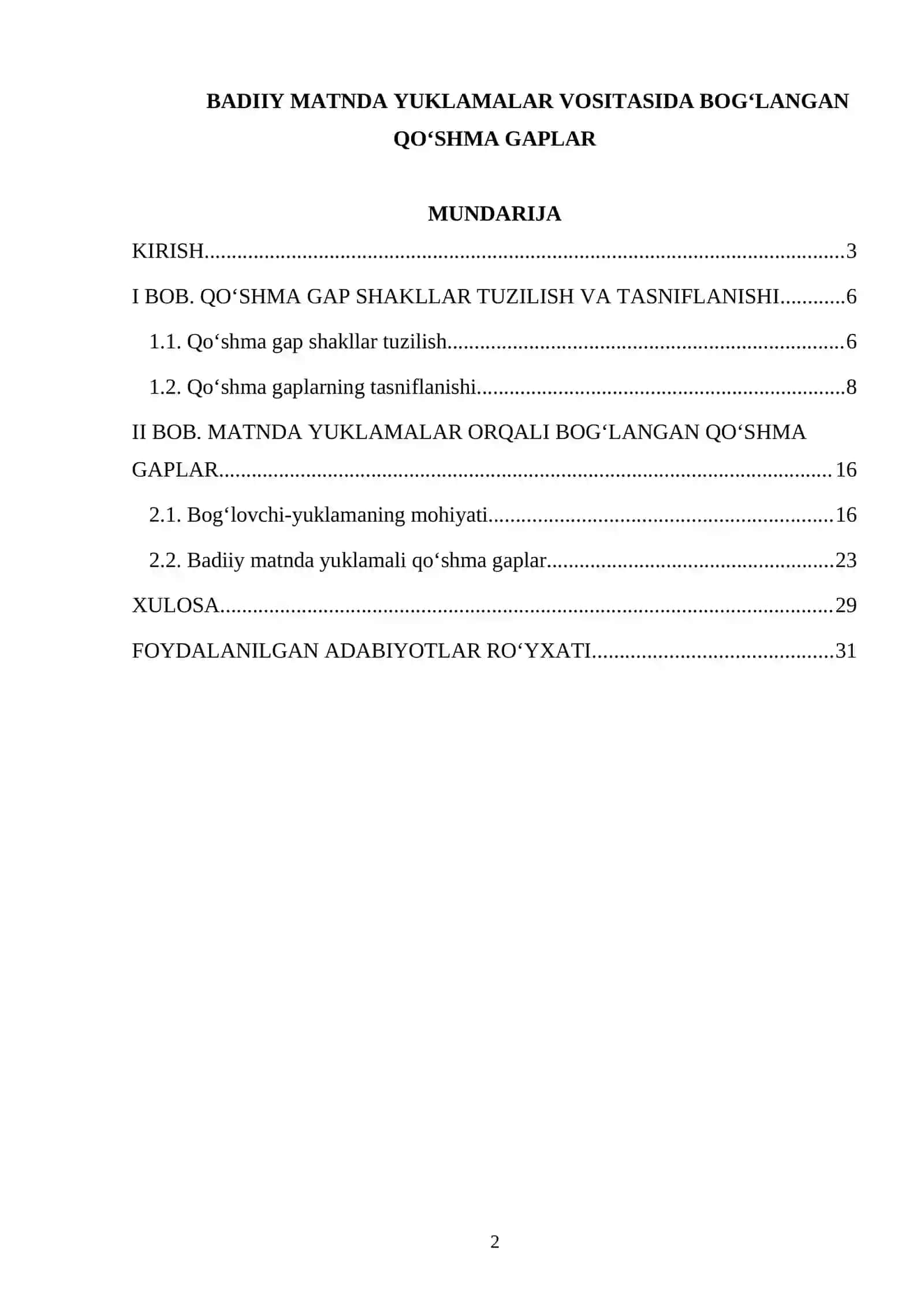 Badiiy matnda yuklamalar vositasida bogʻlangan qoʻshma gaplar 2