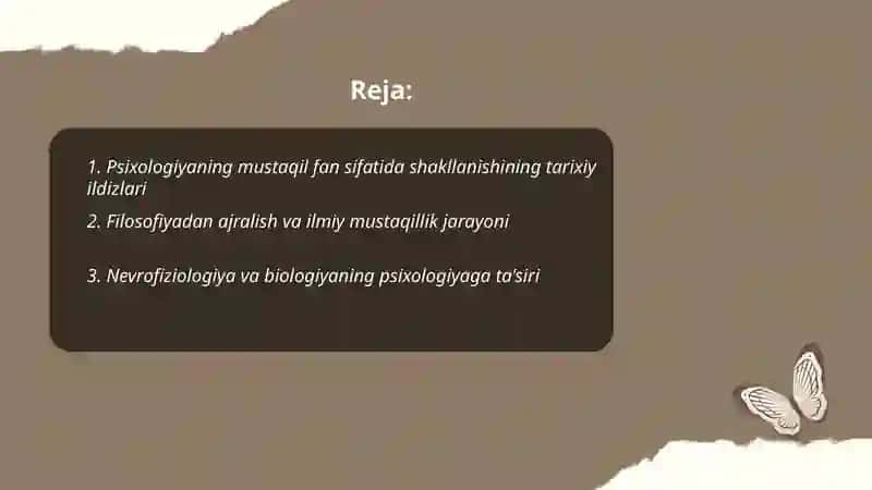 Psixologiyaning mustaqil fan sifatida shakllanishi 2