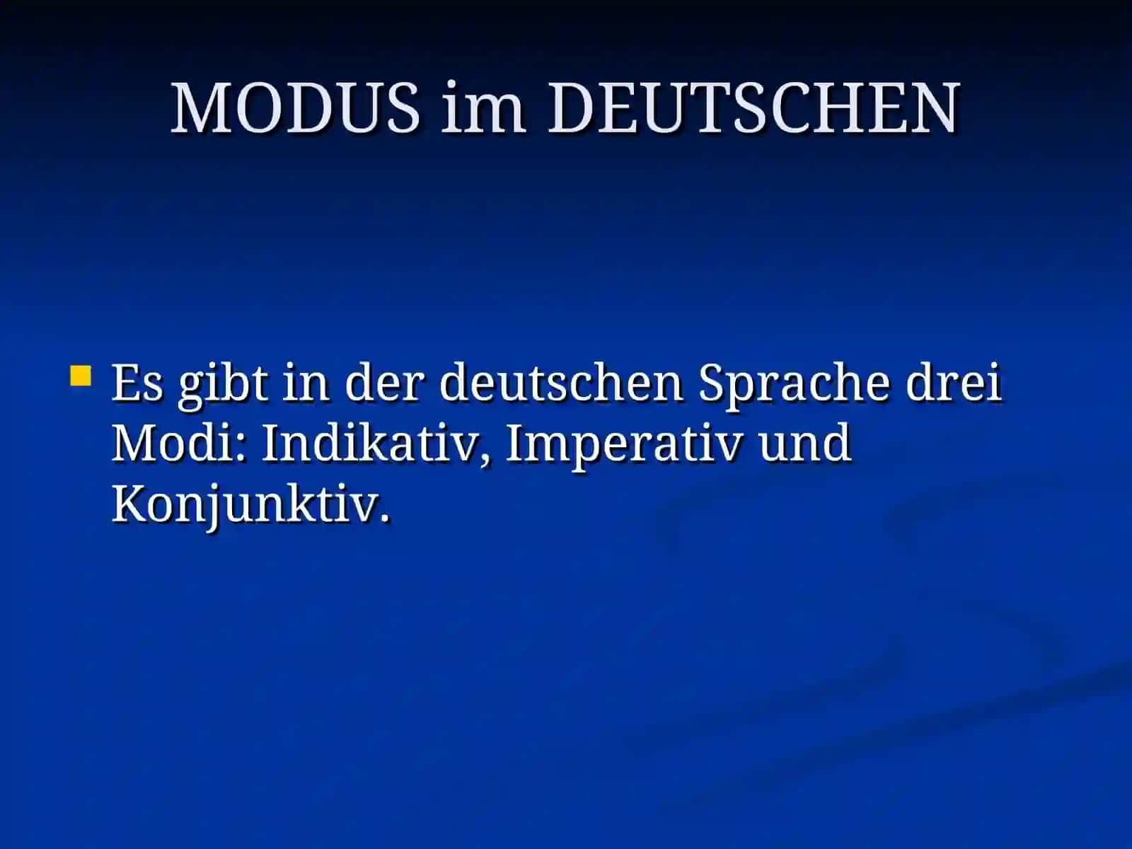 MODUS im DEUTSCHEN 2