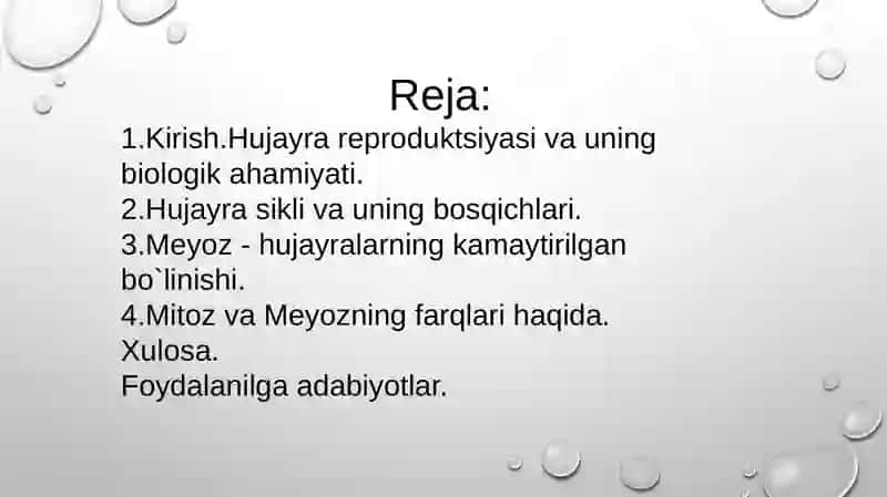 Hujayra reproduksiyasi. Meyoz 2
