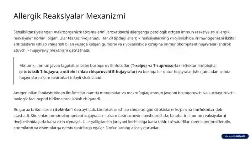 immunitetga tasir etuvchi, allergiyaga qarshi vs suvsizlanish, gipoksoyada ishlatilaladigan dorilar 2
