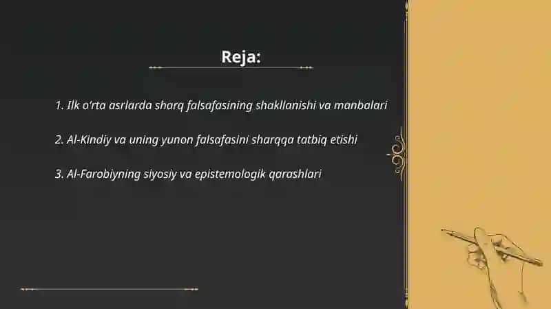 Ilk oʻrta asrlarda sharq falsafasi va uygʻonish davri 2