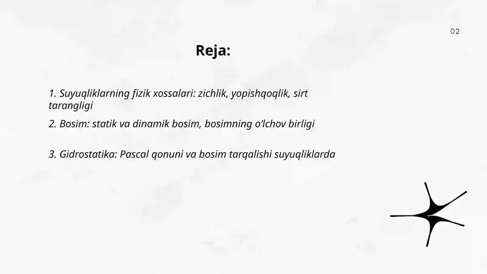 Suyuqlik mehanikasi elementlari 2