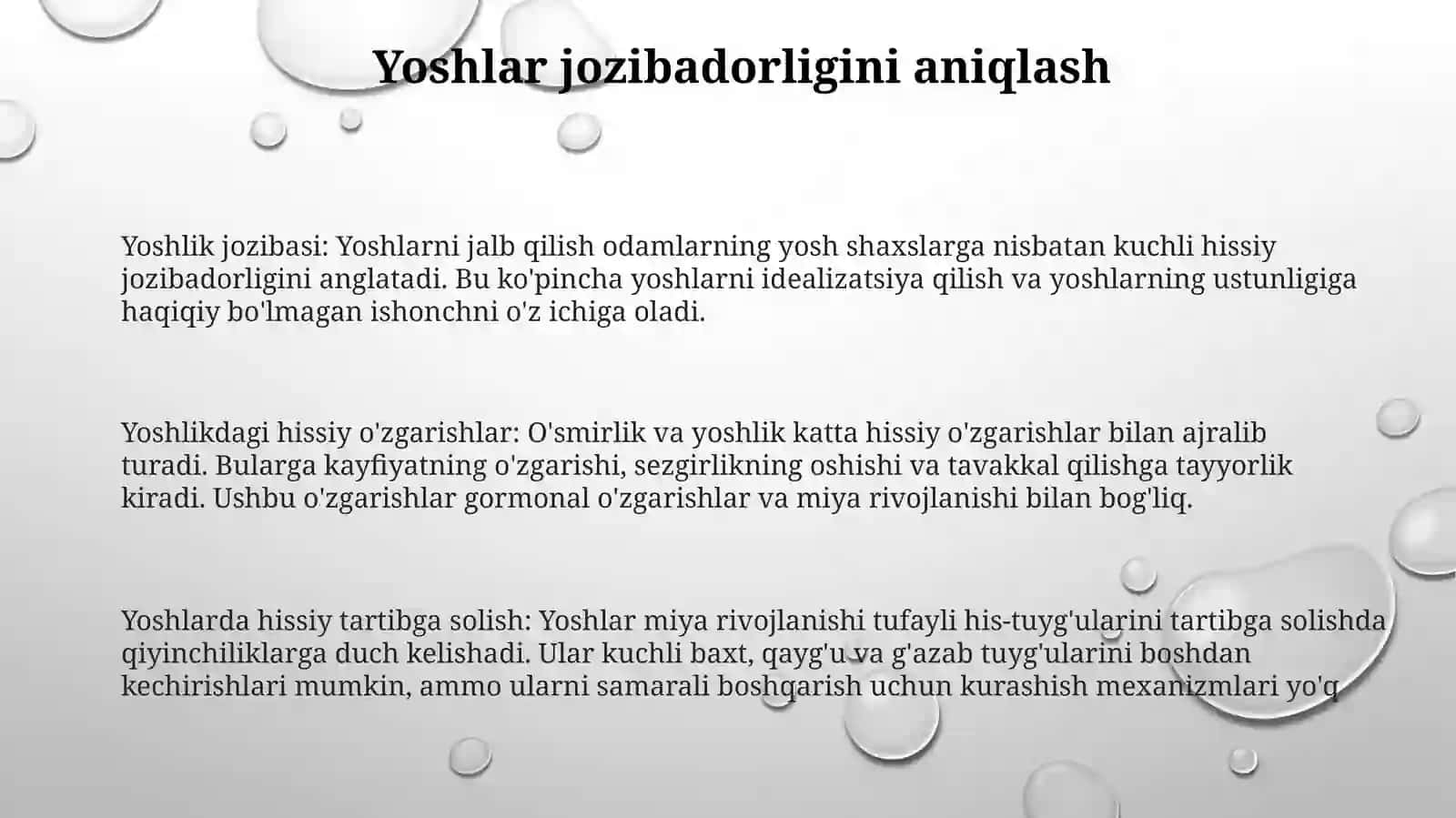 Yoshlardagi Attraktsiya Va Boladagi EmotsionalO'Zgarishlar 2
