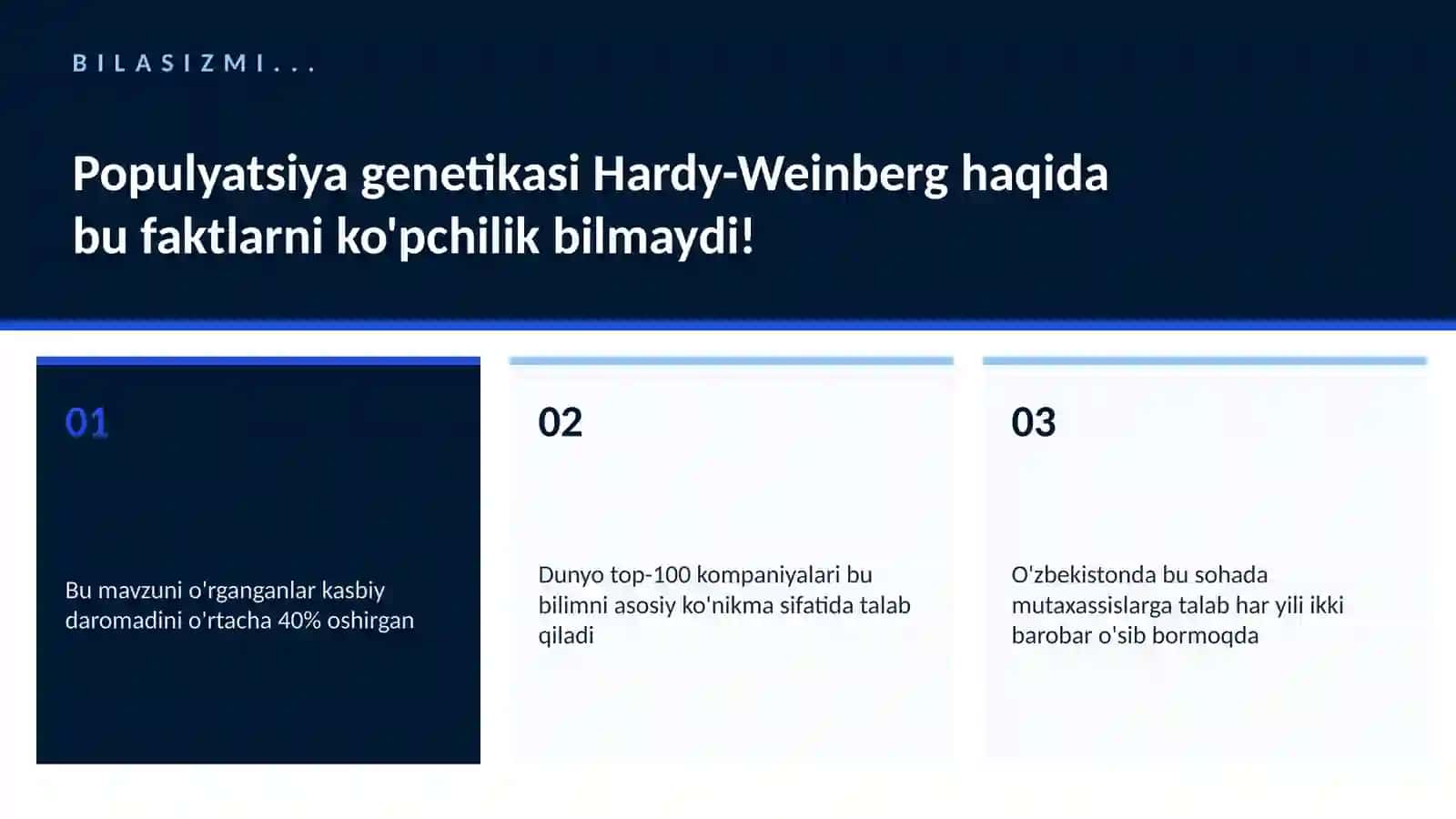 Populyatsiya genetikasi Hardy-Weinberg 2