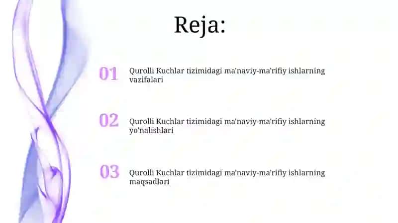 Qurolli Kuchlar tizimidagi ma'naviy-ma'rifiy ishlarning maqsadlari 2