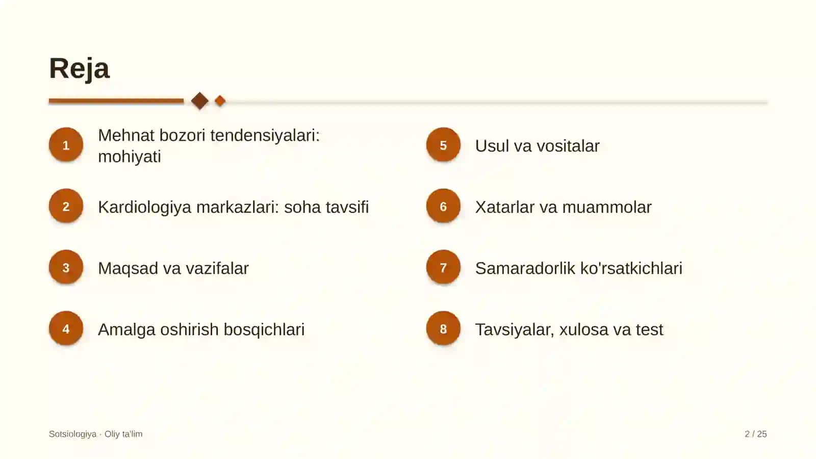 Kardiologiya markazlarida mehnat bozori tendensiyalari 2