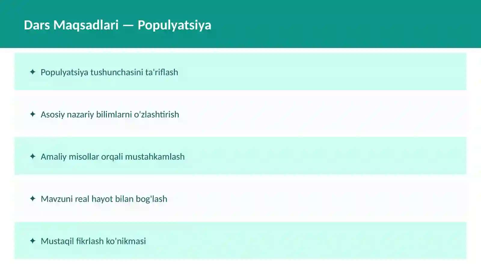 Ekologiya dars ishlanma 2