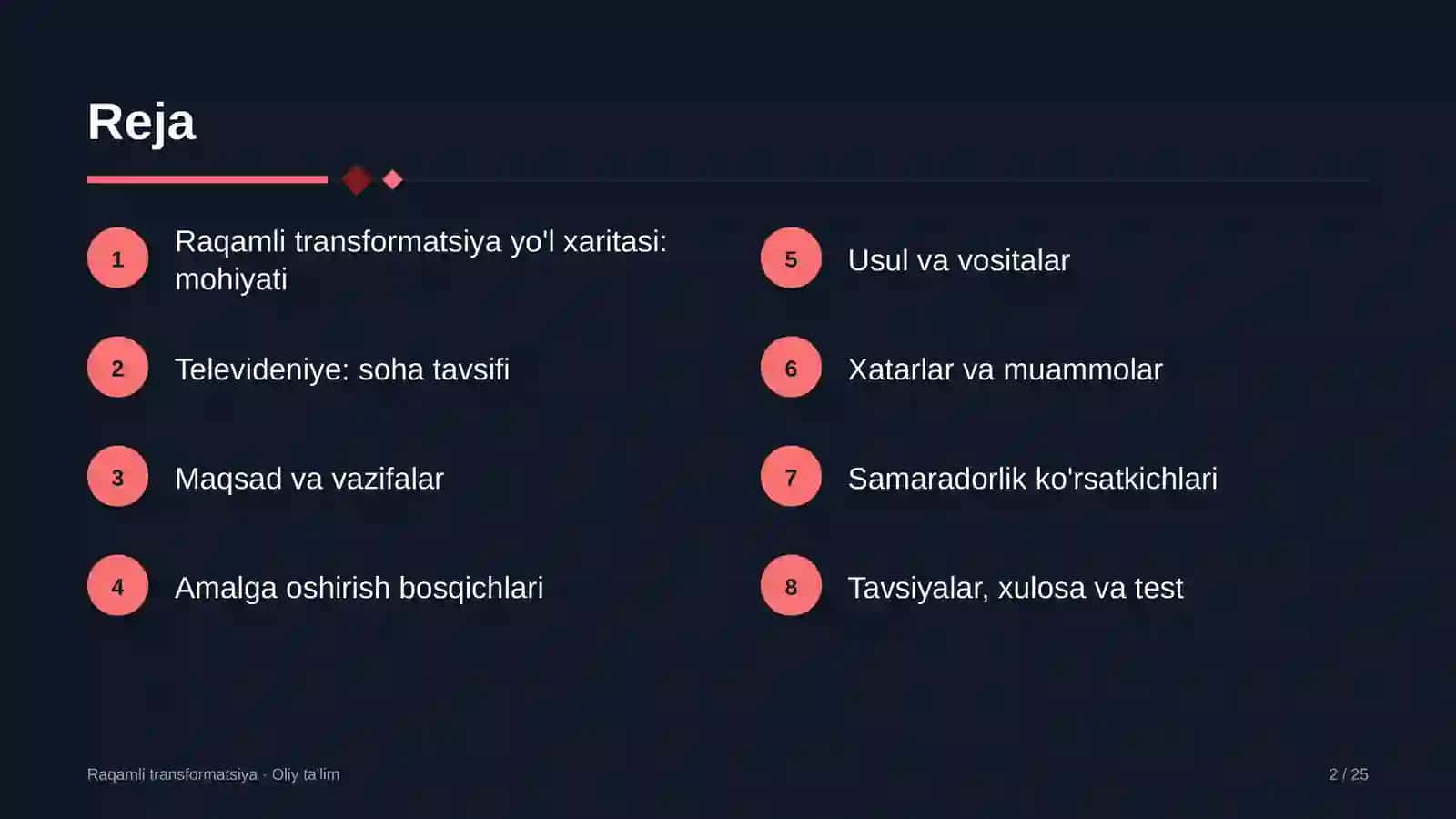 Televideniyeda raqamli transformatsiya yo'l xaritasini tuzish 2