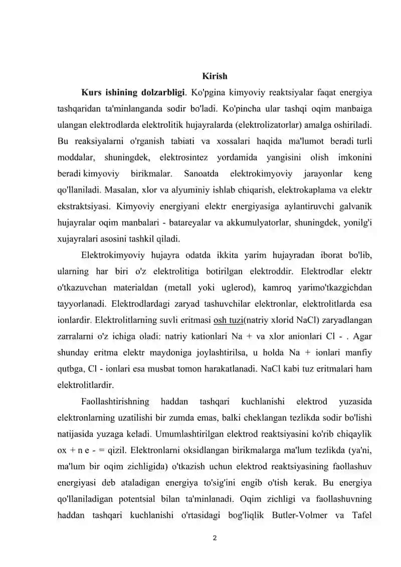 ERITMALARNING ELEKTROKIMYOVIY XOSSALARI 2