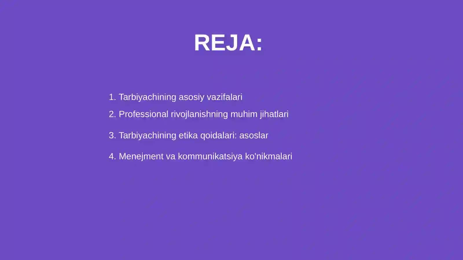 Tarbiyachining professional rivojlanishi va etika qoidalari 2