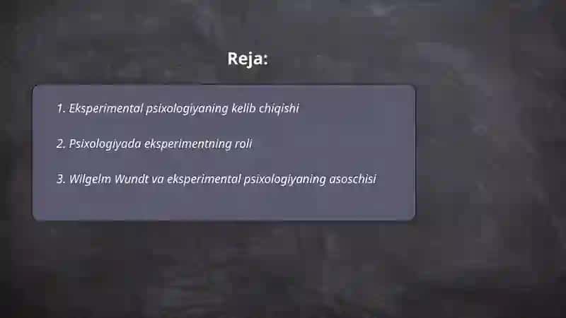 Psixalogiyada eksprimental metodining tarixi 2