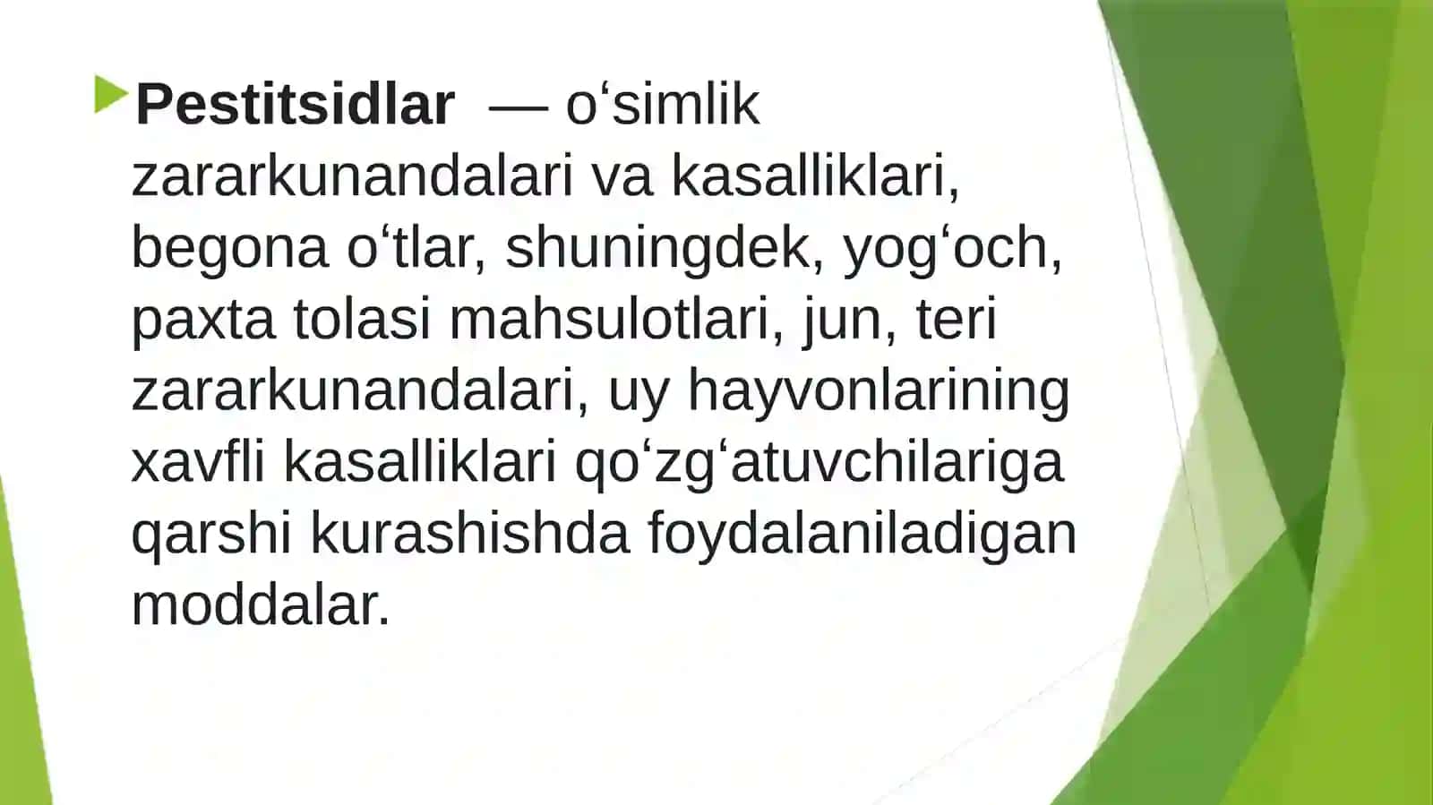 Pestitsidlar va ularning salbiy ta’sir etishdagi sharoitlarining muhim roli 2