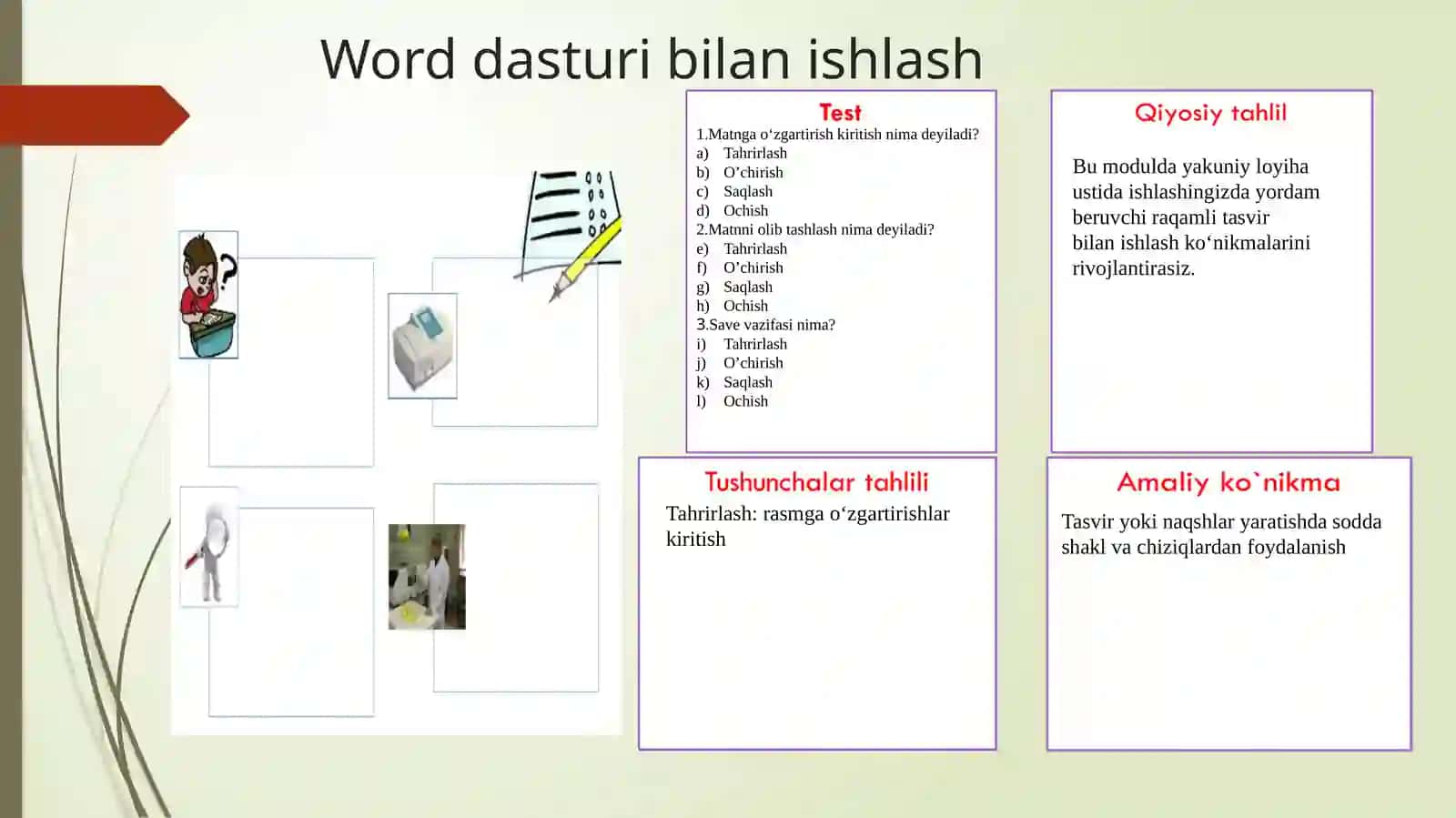 Word dasturibilanishlash 2