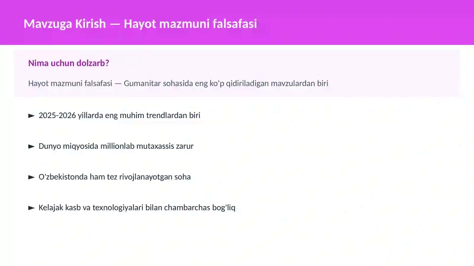 Hayot mazmuni falsafasi 2