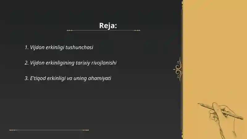 Vijdon va eʼtiqod erkinligining taʼrifi 2