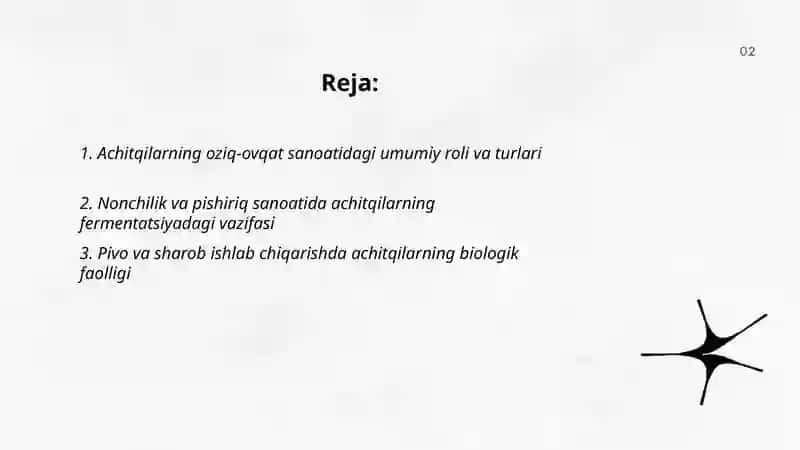 Achitqilarning oziq-ovqat sanoatida tutgan o‘rni. Mikotoksikozlar qo‘zg‘atuvchilari 2