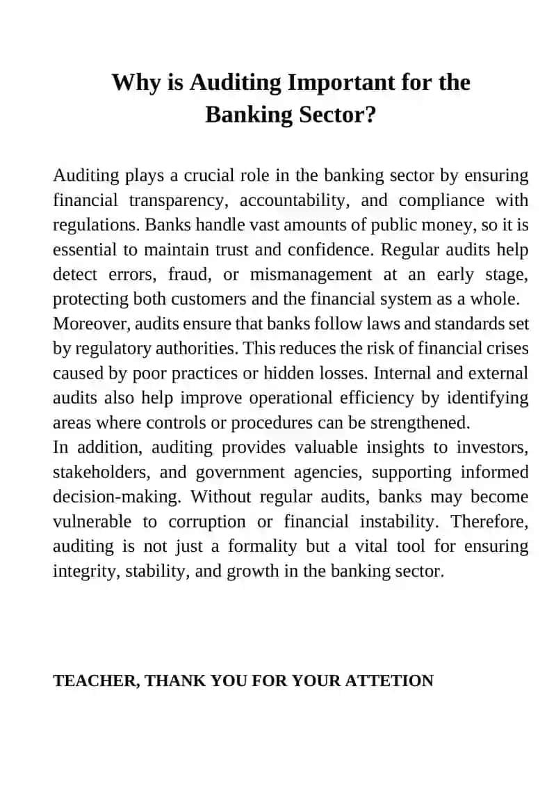 Why is Auditing Important for the Banking Sector? 2