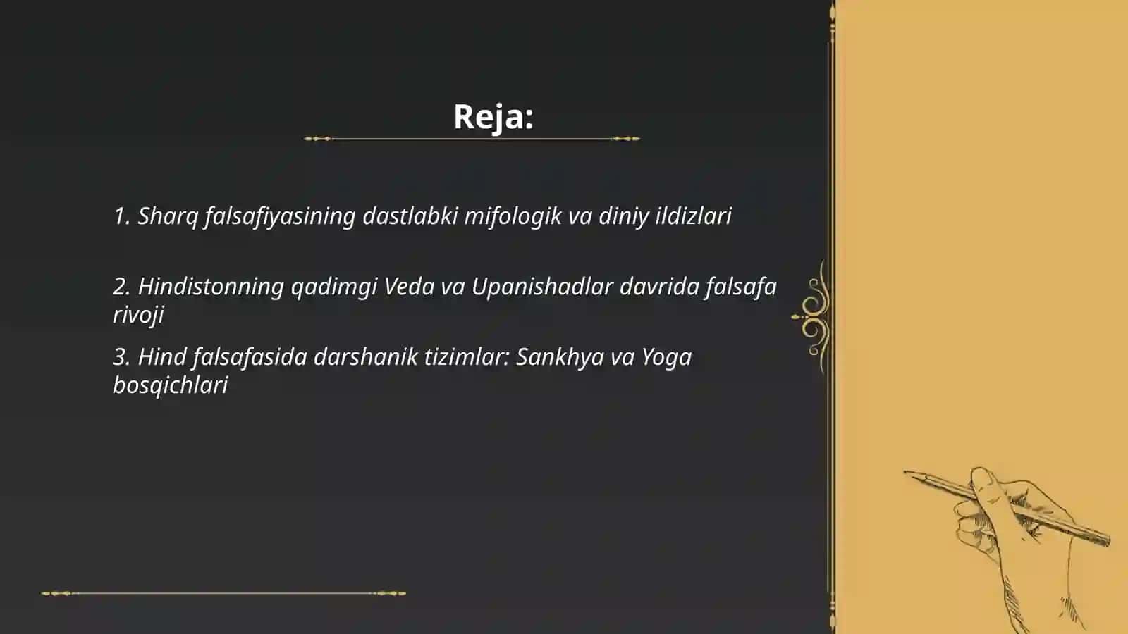 Falsafiy tafakkur taraqqiyoti bosqichlari: Sharq falsafasi 2