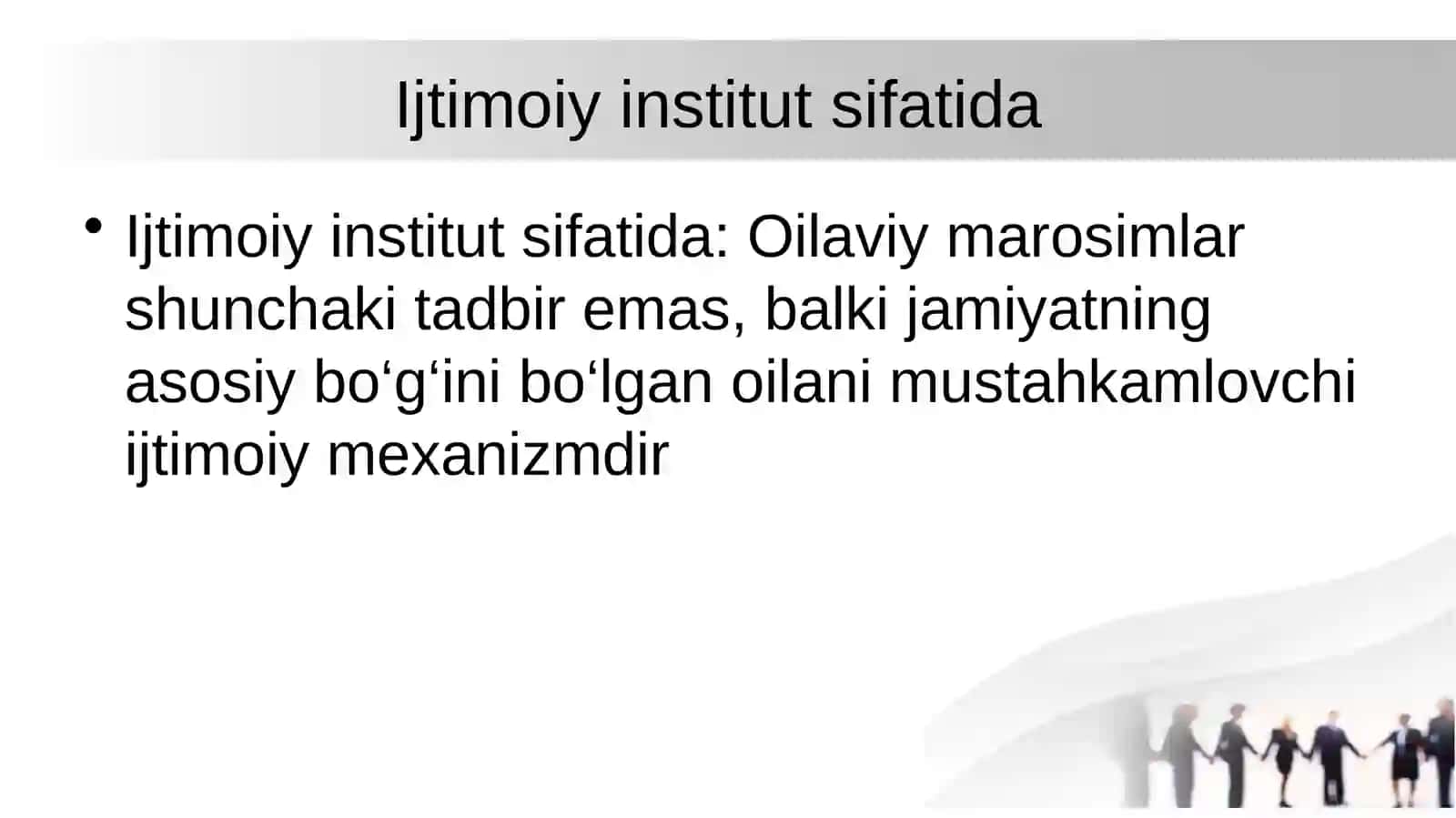 Marosimlar tadriji 2