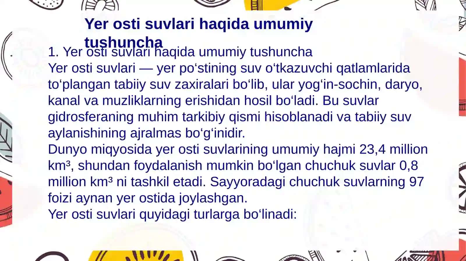 O‘rta Osiyo yer osti suvlari 2