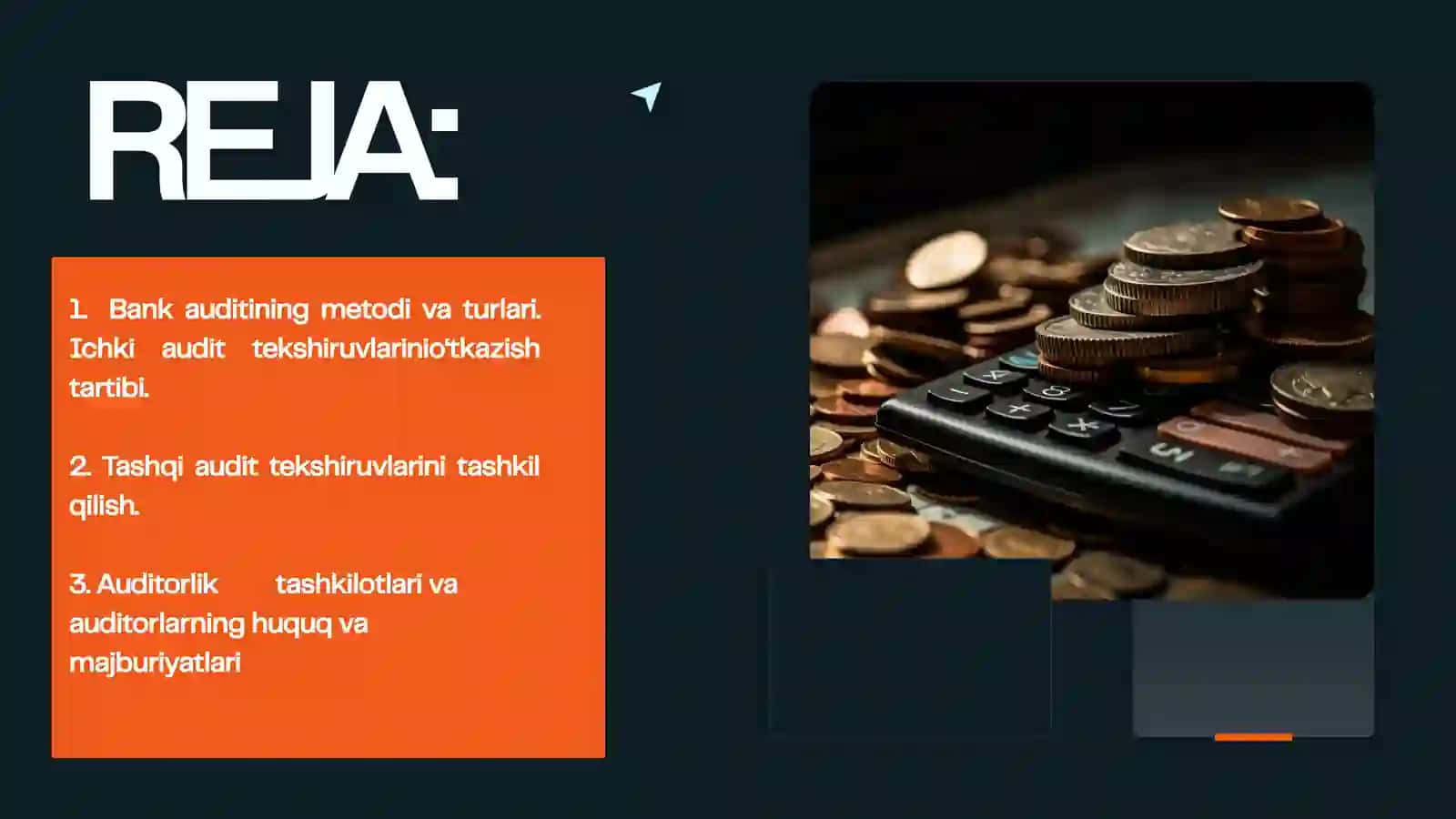 Bank auditining tashkil qilinishi va turli 2