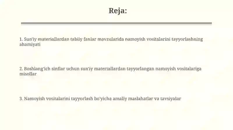 Tabiiy fanlarda sun'iy materiallardan tayyorlangan ko'rgazmali qurollar 2