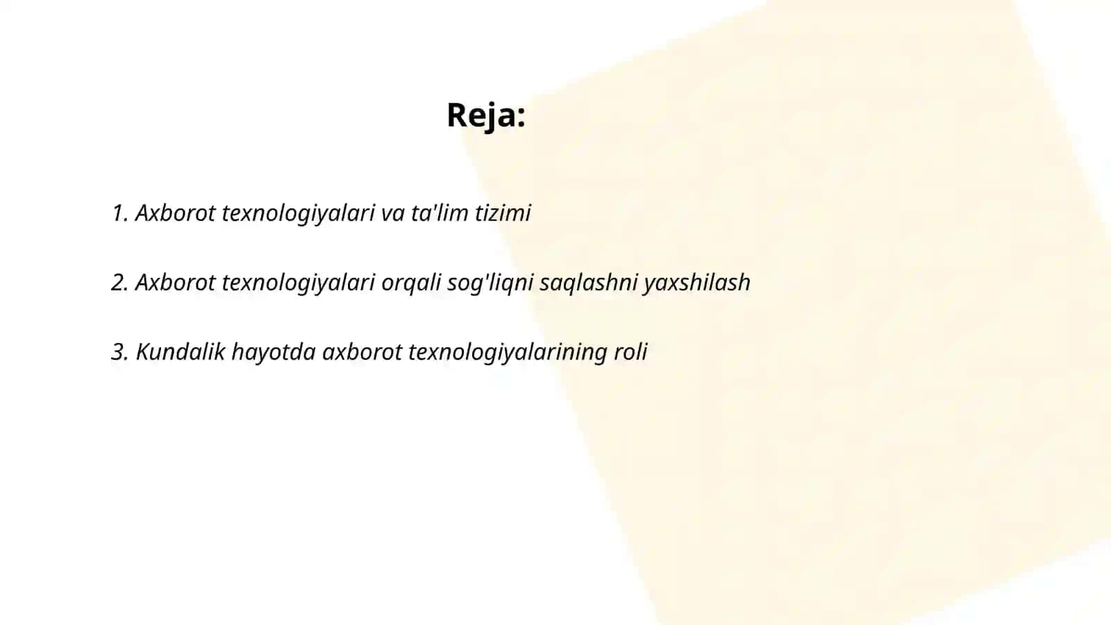 Axborot texnologiyalarining inson hayotidagi oʻrni va ahamiyati 2