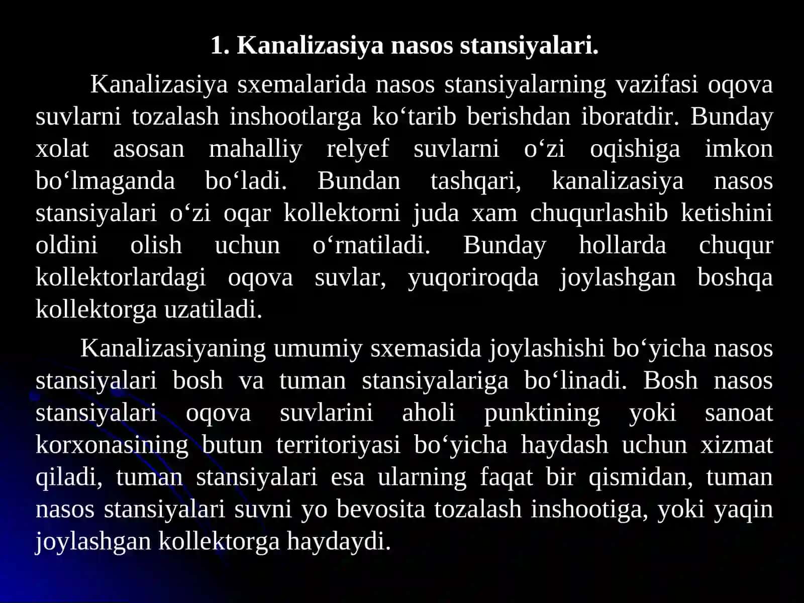 Kanalizatsiya nasos bekatlari qurilmalari 2