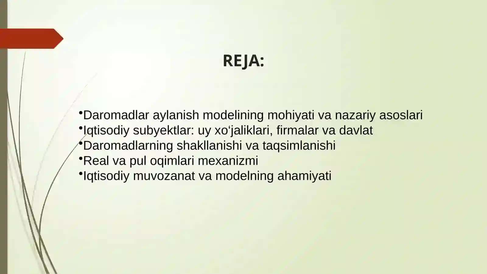 uy xo'jaliklari, firmalar va davlat o'rtasidagi daromadlar aylanish modeli 2