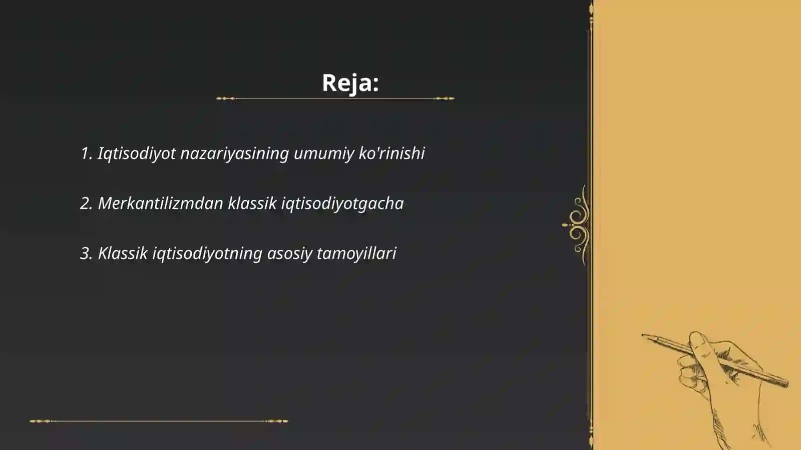 Iqtisodiyot nazariyasi rivojlanishining asosiy bosqichlari 2