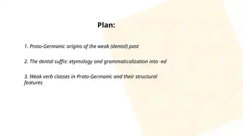 The Development of Weak Verbs 2