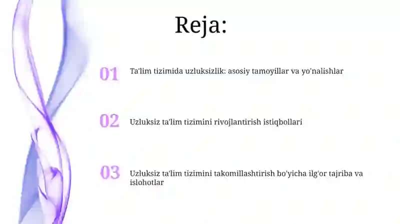 Ta'lim tizimida uzluksizlik: asosiy tamoyillar va yo'nalishlar 2