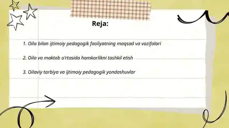 Oila bilan ijtimoiy pedagogik faoliyat 2