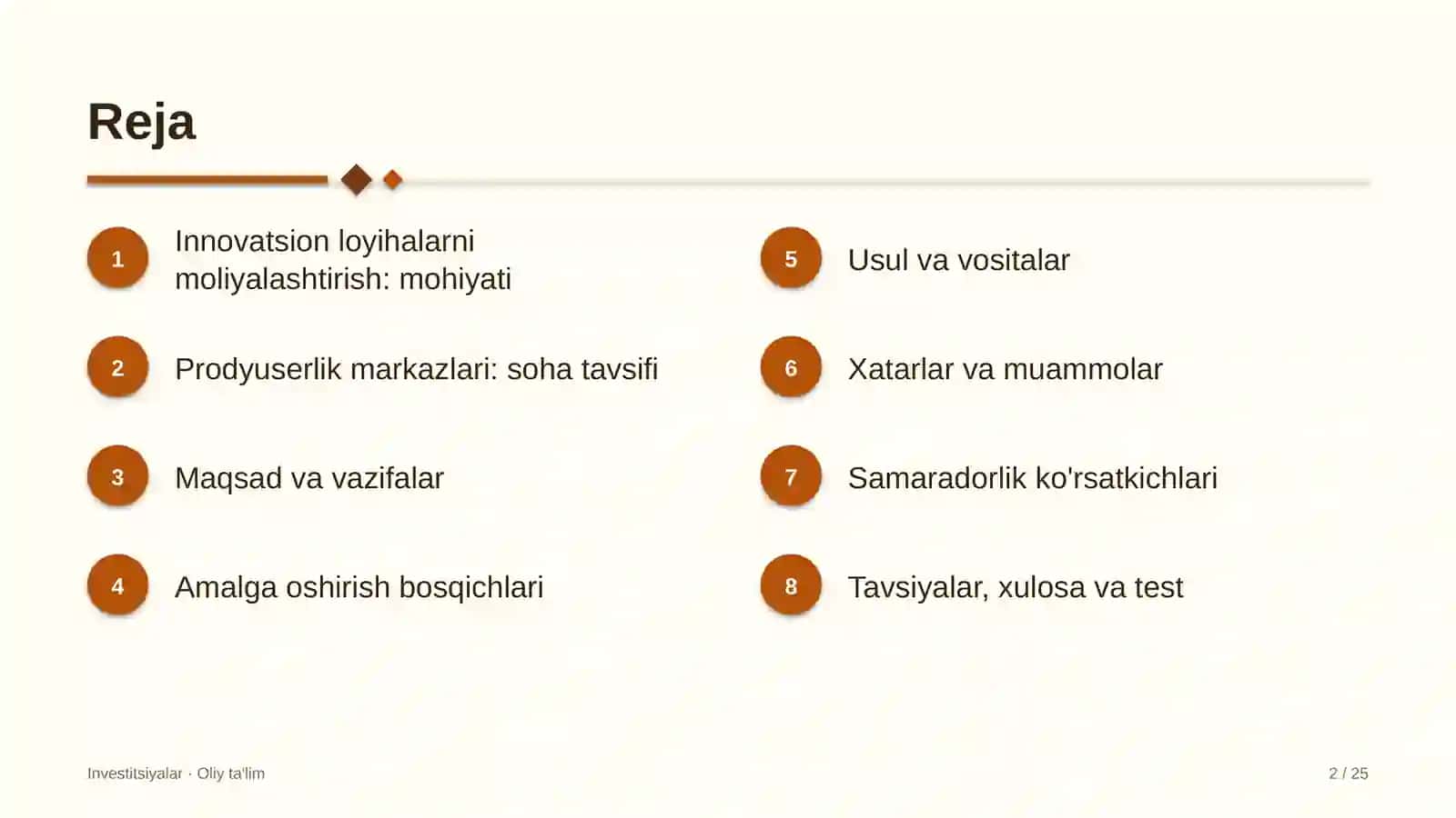 prodyuserlik markazlarida innovatsion loyihalarni moliyalashtirish 6437 2