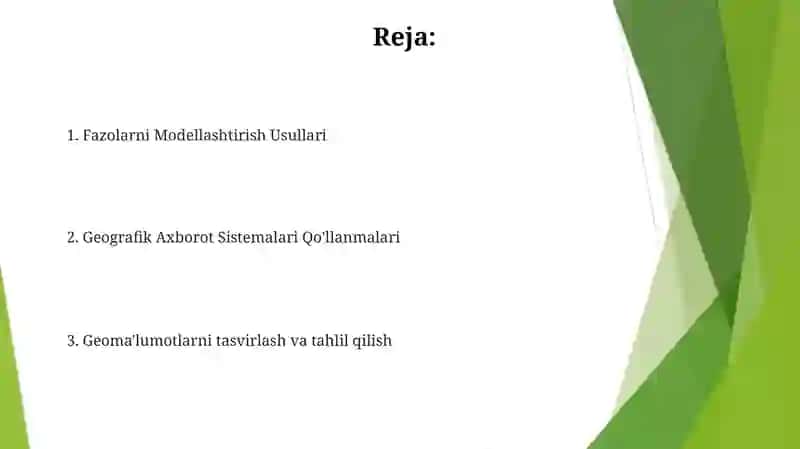 Amaliy geografiya va modellashtirish 2
