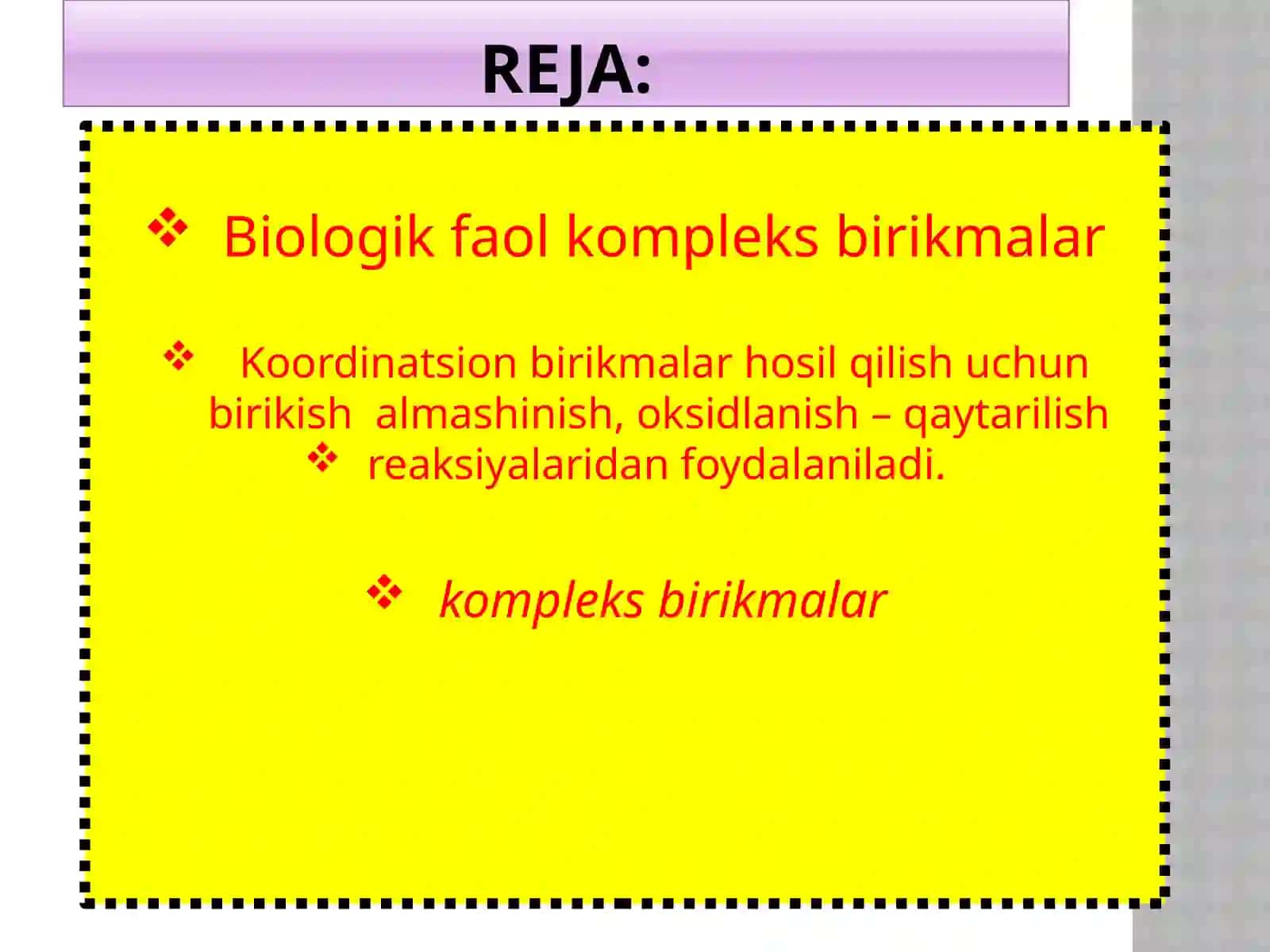 BIOLOGIK FAOL KOMPLEKS BIRIKMALAR 2