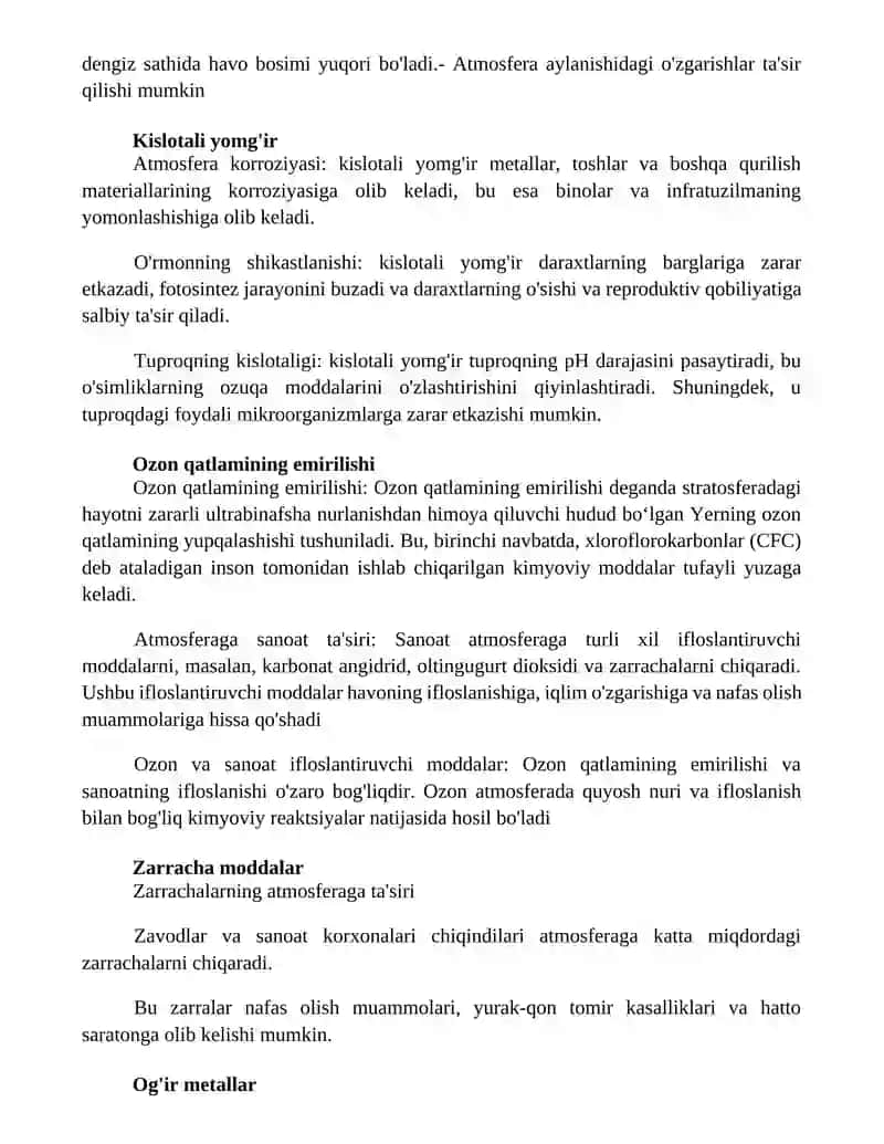 Sanoatning Atmosferaga Tasiri 2