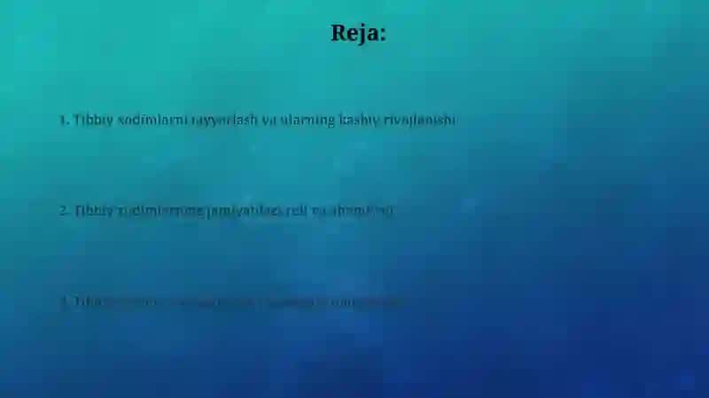 Tibbiyot xodimi va jamiyat 2