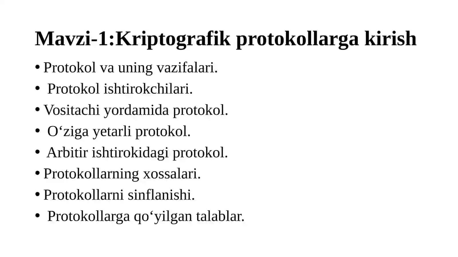 Kriptografik protokollar 2