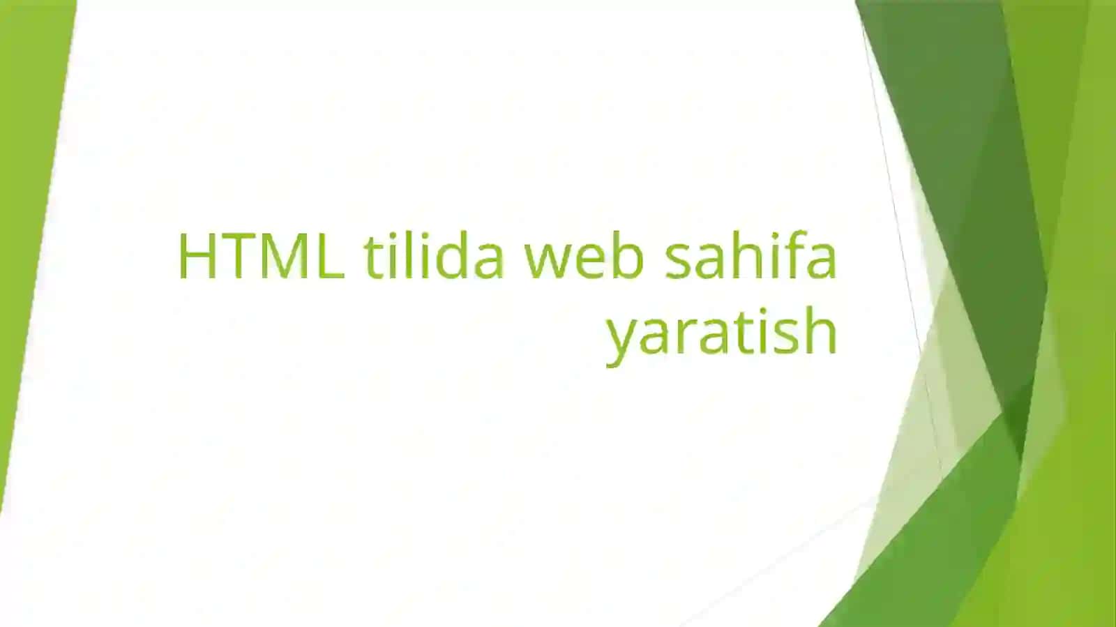Tibbiyotda axborot texnologiyalari fanidan “HTML tilida veb sahifa yaratish” mavzusida tayyorlagan taqdimoti 2