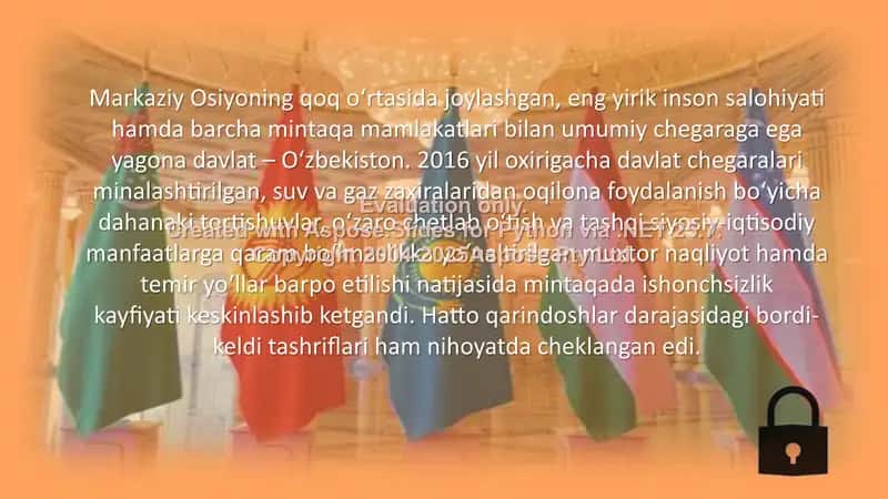 Markaziy Osiyo mintaqasi O'zbekiston tashqi siyosati 2