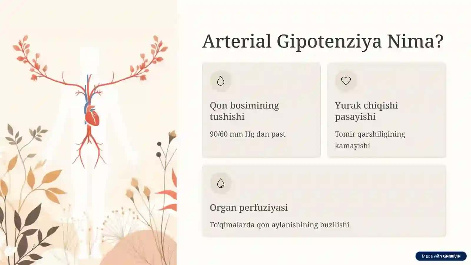 Arterial gipotenziyalar, ularning turlari,sabablari va rivojlanish mexanizmlari 2
