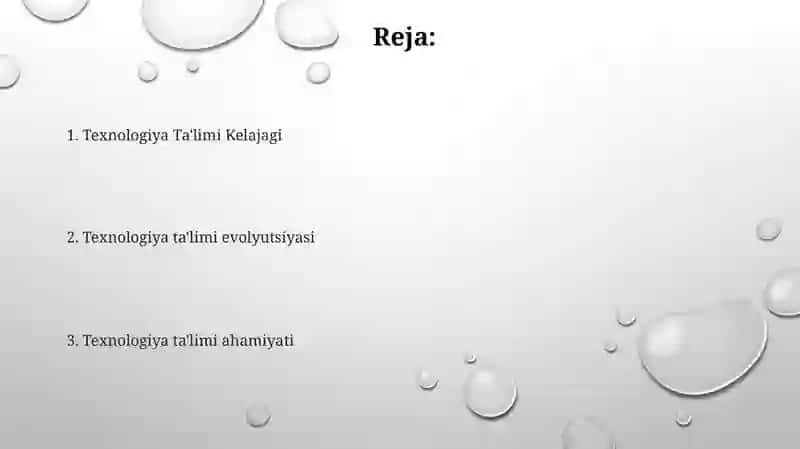 Texnologiya ta'limi haqida 2