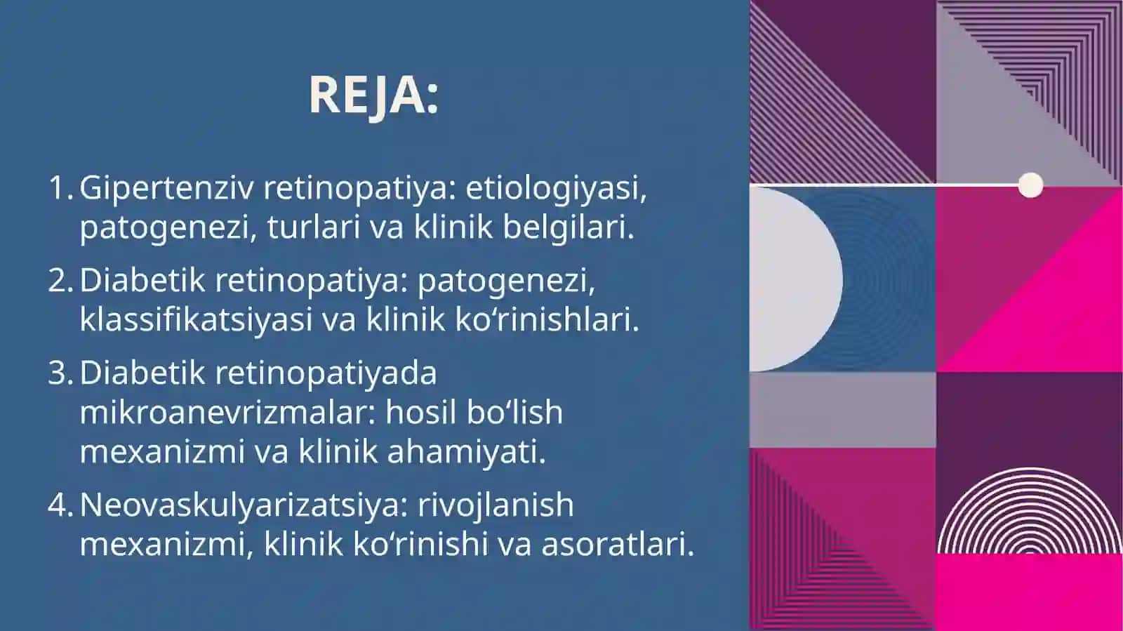 Gipertenziv retinopatiya: etiologiyasi, patogenezi, turlari va klinik belgilari 2