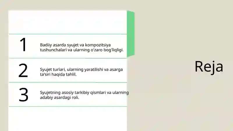 Badiiy asarda syujet va kompozitsiya tushunchalari 2