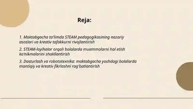 Maktabgacha taʼlimda STEAM texnologiyalari va bolalarda kreativ tafakkurni shakllantirish 2